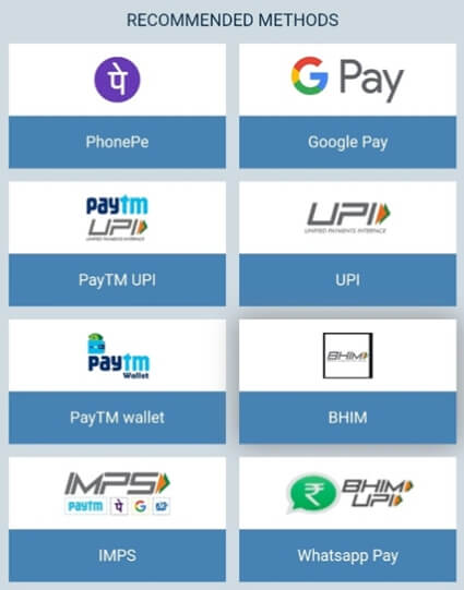 1xBet Payment Options